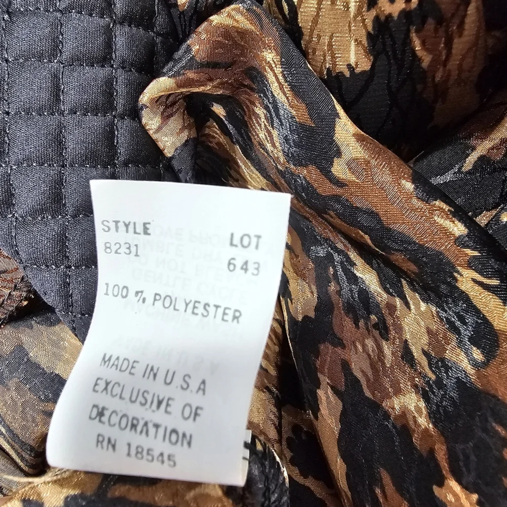 Vintage Kathleen Usherwood Leopard Print House Coat House Dress Caftan Mumu Sm